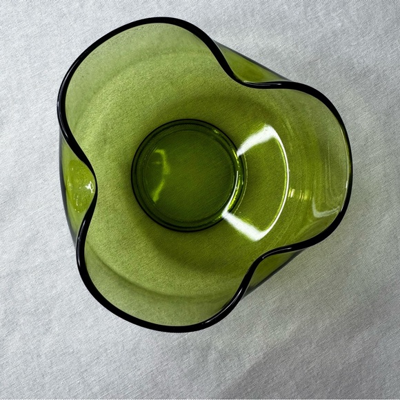 Vintage Anchor Hocking Avocado Green Chip and Dip Bowl Set MCM 60’s 70’s - Picture 2 of 7